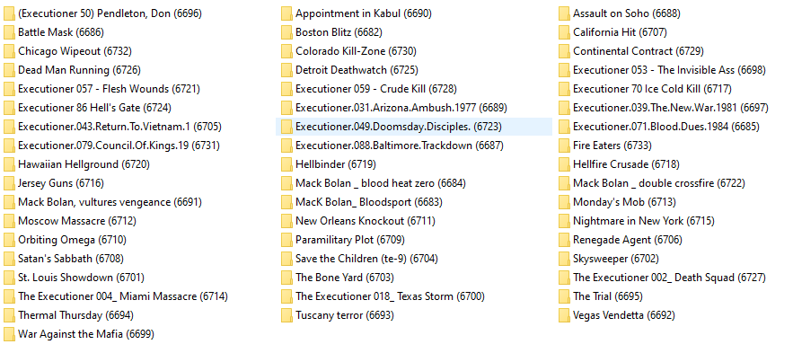Don Pendleton eBooks Collection Executioner Series 50+ titles (Epub,Mobi) Mack Bolan
